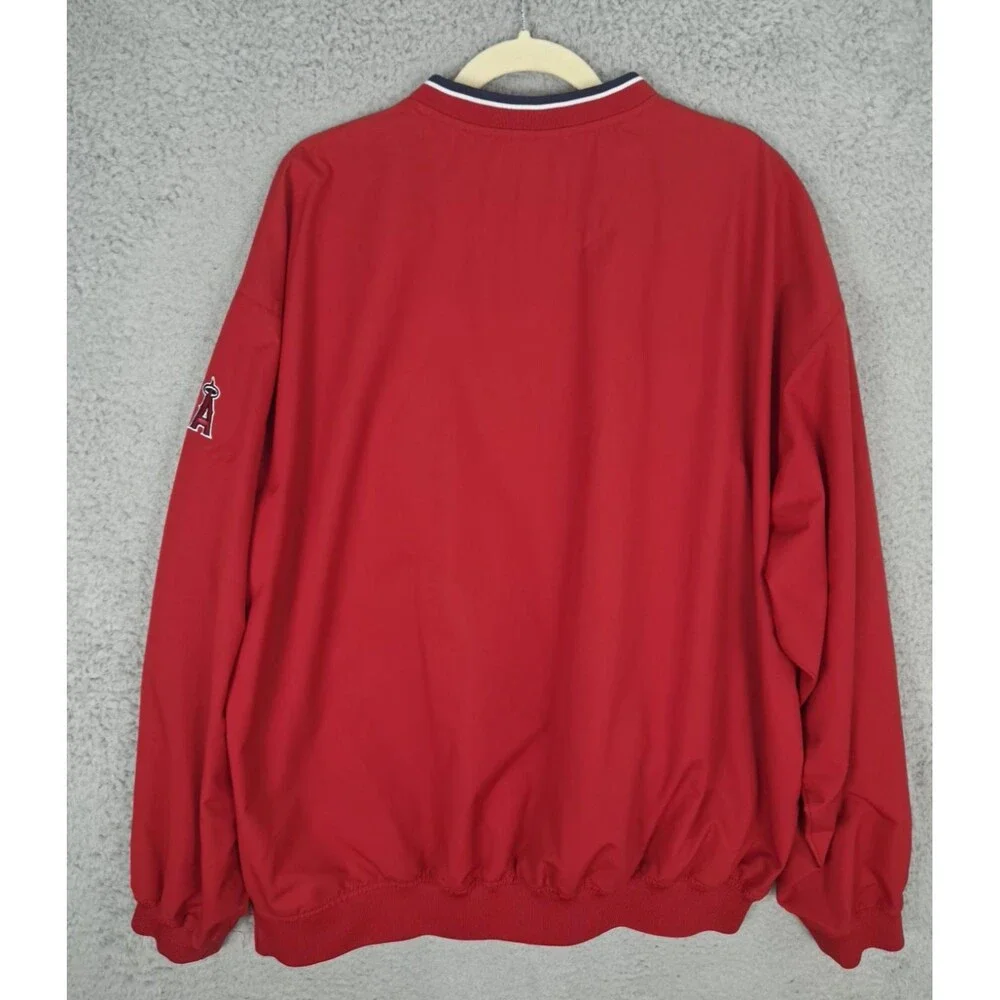 Vintage Nike Jacket Anaheim Angels Mens XL Red Pullover Windbreaker Dugout MLB